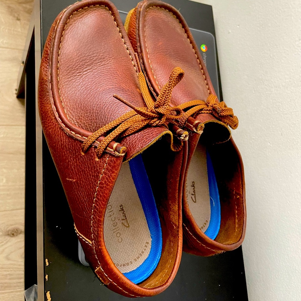I’m selling a brown Clark shoe in mint condition